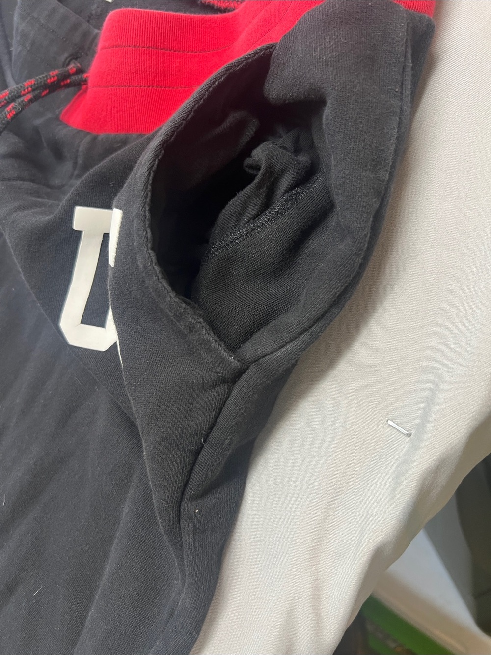 True Religion Black Sweatpants with Red Waistband - Picture 3 of 10